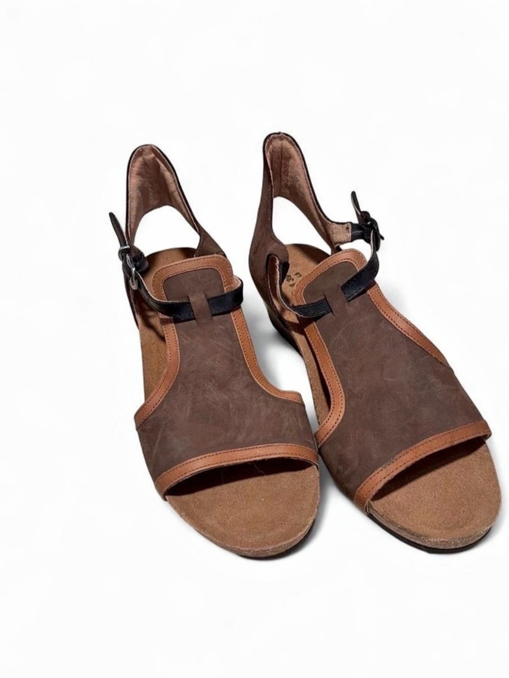 NAOT Brown Wedge Sandals